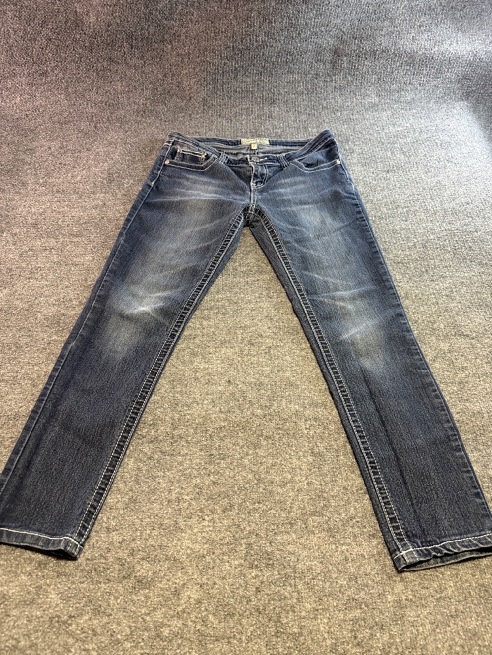 Revolution Women's Dark Blue Straight-Leg Jeans